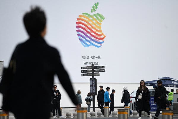 An Apple Store in Beijing last month. Internal documents reveal that in 2015, Apple was the largest corporate investor in China, contributing approximately $55 billion annually.