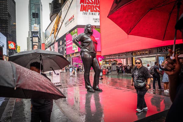 Controversial Bronze Statue in Times Square Sparks Heated Discussions on Race and Representation