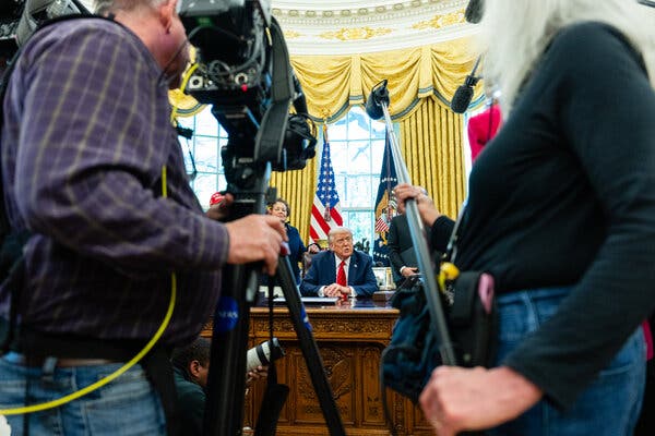President Trump in the Oval Office last week. Since taking office, he and his supporters have publicly criticized judges and called for their impeachment.