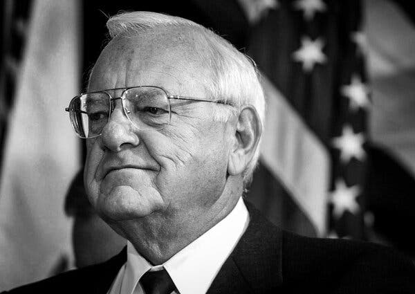 George H. Ryan, Illinois governor in 2001, known for suspending the state's death penalty as a moral stand despite his prior support for capital punishment.