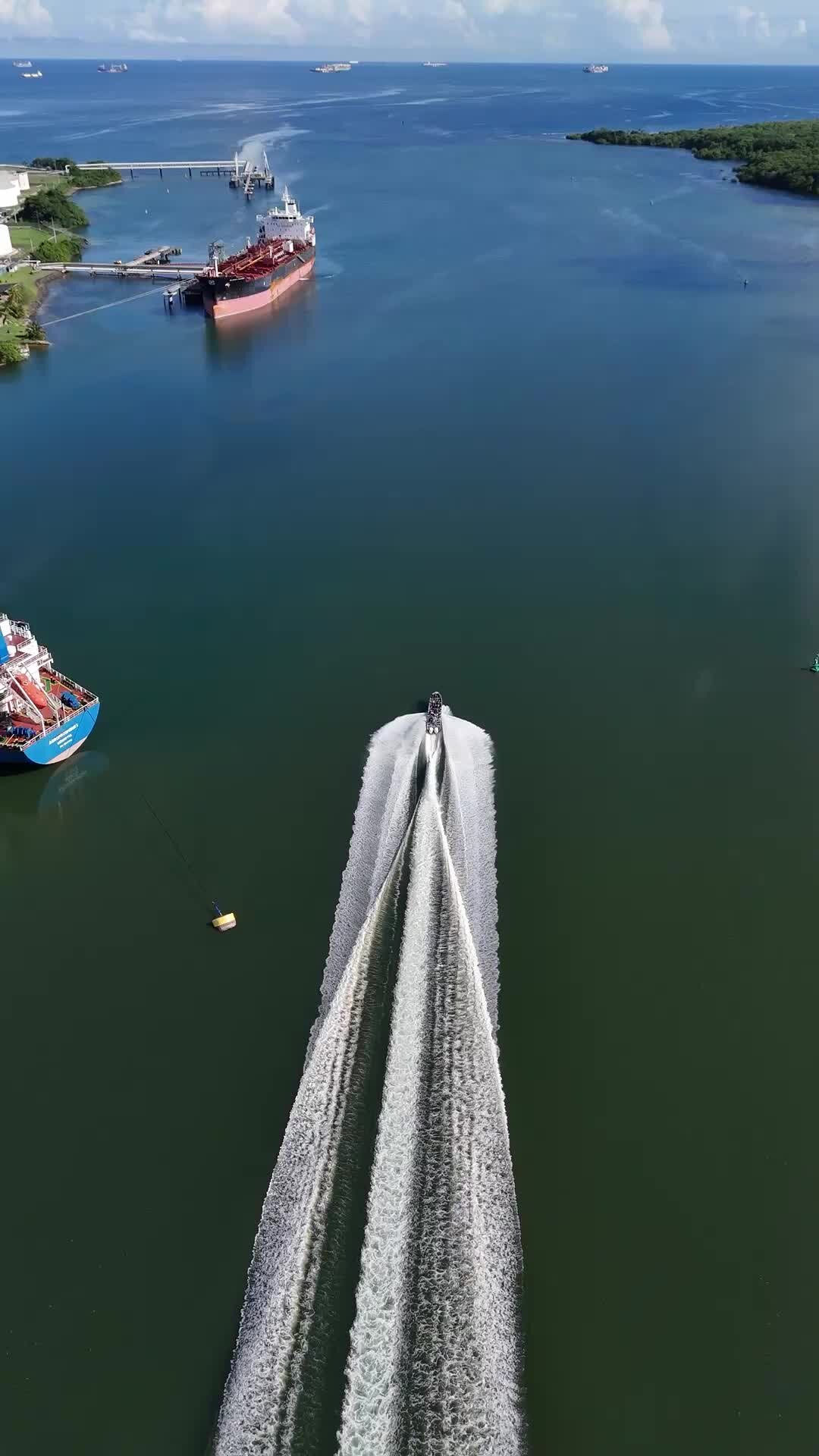Migrant boats leaving Colón, Panama, heading toward the Colombian border with a stop close to the Darién jungle.