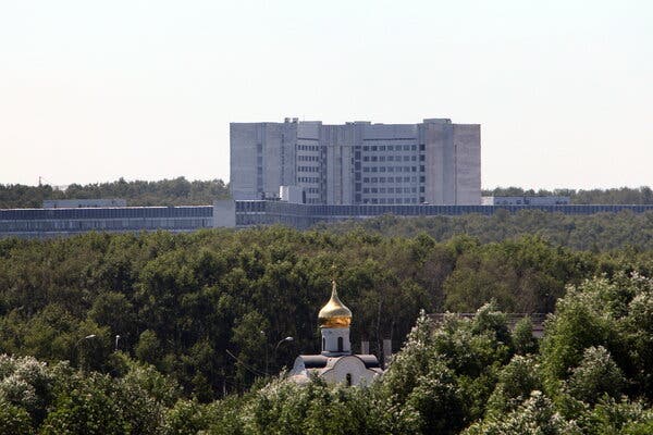 The Russian foreign intelligence service (S.V.R.) headquarters near Moscow. The agency frequently pairs its deep-cover operatives in marriage, dispatching them as partners in both espionage and life.