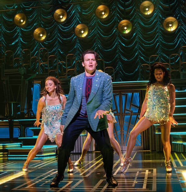 Jonathan Groff delivers an emotionally powerful and vocally impressive performance in the musical ‘Just in Time’ at Manhattan’s Circle in the Square.
