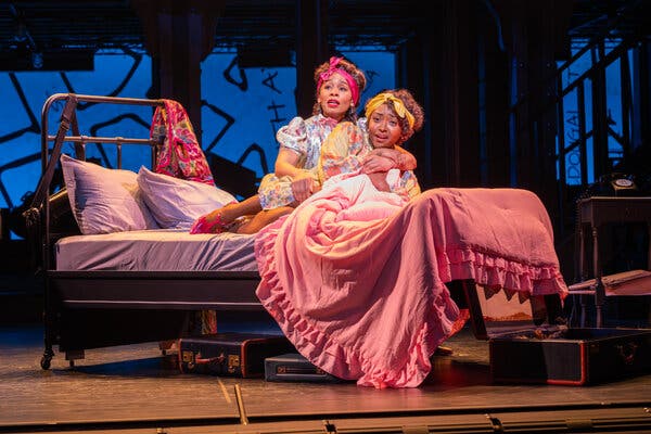 Anika Noni Rose as Ruth and Aisha Jackson as her sister Eileen, who leaves the Midwest for life in Greenwich Village, in the Encores! staging of “Wonderful Town.”