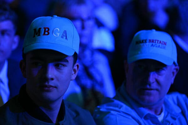 Supporters gather at a Reform U.K. rally held in Birmingham, England, in March.