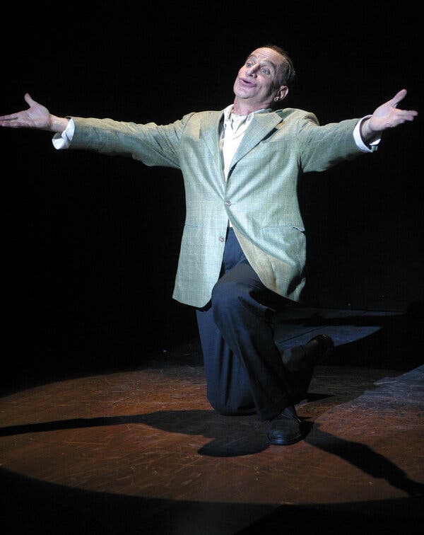 Stephen Mo Hanan performing in 2002’s “Jolson & Co.,” a musical he co-wrote about vaudeville icon Al Jolson. He once said, “With Jolson you can be completely over the top. You have to be.”