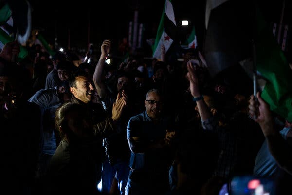 Celebrations erupted in Aleppo, Syria’s largest city, following the announcement to lift U.S. sanctions.