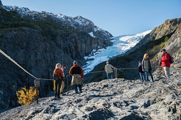 View from Exit Glacier overlook in Kenai Fjords National Park, Alaska. A climate change study on Alaska's glaciers is among the programs targeted for elimination.