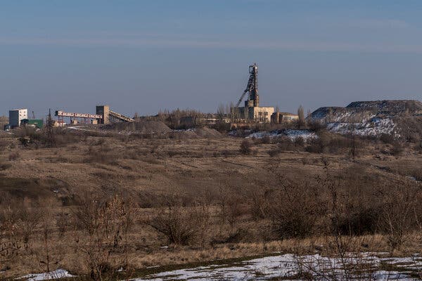 Uranium mining site located in Neopalymivka, Ukraine.