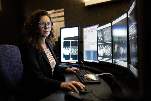 Radiologist Dr. Theodora Potretzke at the Mayo Clinic utilizes an AI tool that reduces her review time of kidney scans by 15 to 30 minutes.