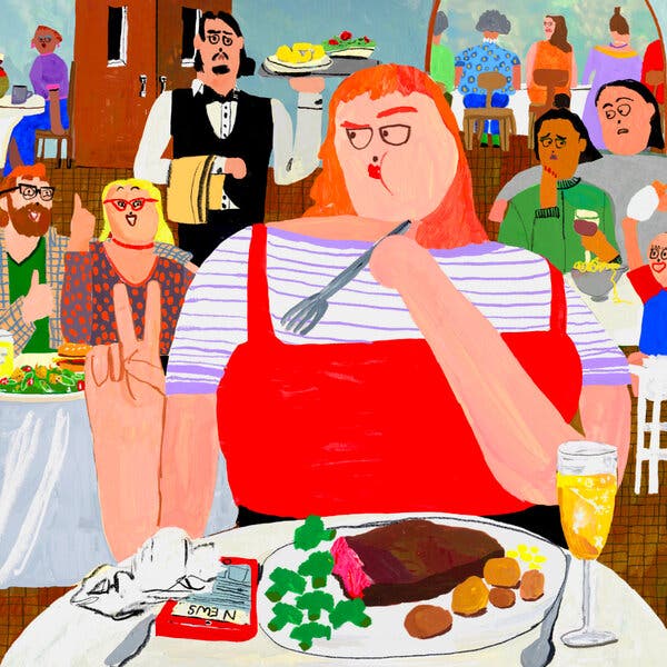 Women Dining Alone Demand to Be Left in Peace